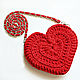 handbag-heart made of knitted yarn. Classic Bag. JuilnoHobby (julinohobby). Online shopping on My Livemaster.  Фото №2