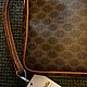 Винтаж: Клатч Celine Paris Brown Macadam с ремешком на запястье. Сумки винтажные. Chic bags. Интернет-магазин Ярмарка Мастеров.  Фото №2