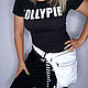 Hip bag leather white. Waist Bag. Lollypie - Modiste Cat. Online shopping on My Livemaster.  Фото №2