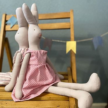 Для дома и интерьера ручной работы. Ярмарка Мастеров - ручная работа Зайцы в скандинавском стиле Майлег 60 см - ручная работа. Handmade.