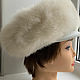 Order Arctic fox fur hat with leather visor 56 r vintage USSR. *¨¨*:·.Vintage Box.·:*¨¨*. Livemaster. . Vintage hats Фото №3