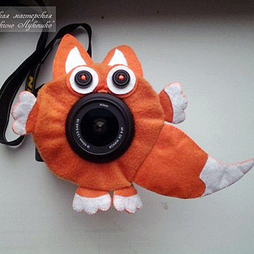 Сова-фотограф - игрушка на объектив фотоаппарата