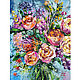 Painting of a rose bouquet 'Favorite flowers' in oil. Pictures. Svetlana Samsonova. Online shopping on My Livemaster.  Фото №2