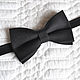 Classic black butterfly bow tie. To buy in online store in Moscow.
