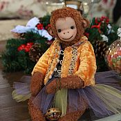 Куклы и игрушки handmade. Livemaster - original item Friends Teddy. The author`s work.Monkey Chi-Chi-Chi. Handmade.