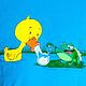 Frog and duck gone wild hand-painted t-shirt funny gift. T-shirts. DrozdTM. Online shopping on My Livemaster.  Фото №2