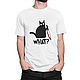T-shirt with 'What' print?', T-shirts and undershirts for men, Moscow,  Фото №1