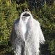 Пуховый платок ажурный светло-серый (модель №1). Платки. Катерина. Интернет-магазин Ярмарка Мастеров.  Фото №2