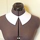 Removable collar/ white crepe. Collars. ERIO SHOP. Online shopping on My Livemaster.  Фото №2