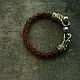 Bracelet made of genuine leather dragon. Bead bracelet. MintTiger. Online shopping on My Livemaster.  Фото №2