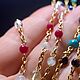 NAVARATNA PADMA DEVI GOLD PRECIOUS MALA, Цепочка, Москва,  Фото №1