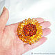 Baltic Amber flower brooch amber pendant 2 in one gift girl woman. Brooches. BalticAmberJewelryRu Tatyana. My Livemaster. Фото №4
