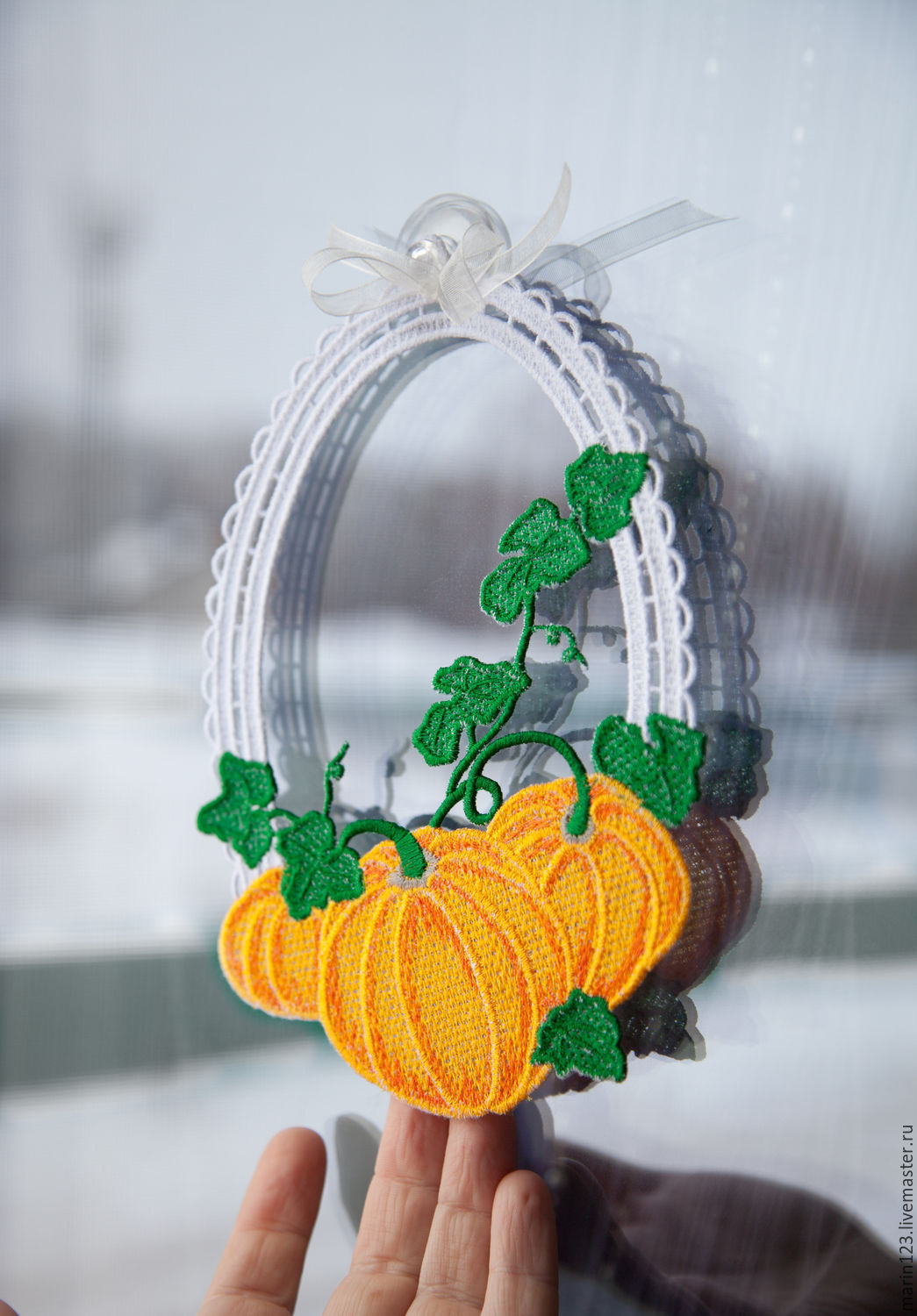 The decoration on the window, Autumn pumpkin, Suspension, Samara,  Фото №1