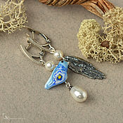 Украшения handmade. Livemaster - original item Asymmetric Earrings Catch a Blue Bird. Handmade.