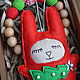 Новогодний набор для малыша : грызунок и елочная игрушка из фетра. Грызунки. Natural_beads. Ярмарка Мастеров.  Фото №5