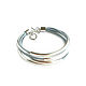 Leather bracelet,silver bracelet,grey bracelet,wrap bracelet, Braided bracelet, Moscow,  Фото №1