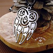 Украшения handmade. Livemaster - original item Wolf`s Paw pendant - stainless steel. Handmade.