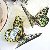 Украшения handmade. Livemaster - original item Transparent Leopard Butterfly Earrings Leopard Fluttering In a Speck. Handmade.