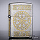 Зажигалка Zippo 121FB с гравировкой оберега Шлем Ужаса, Зажигалки, Москва,  Фото №1