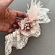 Wedding garter on the leg for the bride. Garter. Karina Wedding Accessories. Online shopping on My Livemaster.  Фото №2