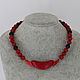 Choker necklace made of howlite and shungite stones ' Red and black. Chokers. Magic box. My Livemaster. Фото №5