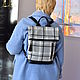Women's backpack 'Hélène' made of wool and leather. Backpacks. CRAZY RHYTHM bags (TP handmade). My Livemaster. Фото №4