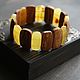 Bracelet made of wood and natural Baltic amber, Bead bracelet, Kaliningrad,  Фото №1