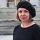 Black wool beret with sequins, Berets, Cherepovets,  Фото №1