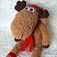 Christmas moose in red. Stuffed Toys. Стихи и игрушки для настроения. Online shopping on My Livemaster.  Фото №2