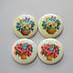 Vintage cabochons 25 mm color Flowers, Cabochons, Moscow,  Фото №1