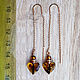 Amber. Earrings 'Peak interest' amber gilding. Earrings. Frollena II. Natural Baltic amber. My Livemaster. Фото №5