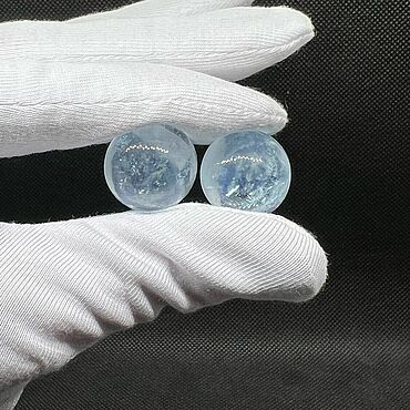 Материалы для творчества ручной работы. Ярмарка Мастеров - ручная работа Кабашоны Аквамарин (пара). Handmade.