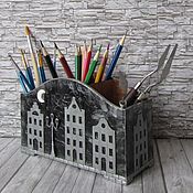 Канцелярские товары handmade. Livemaster - original item Pencil holders: Pencil Case Night City 1.. Handmade.