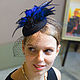 Шляпка коктейльная Синее перо. Шляпы. EDIS | дизайнерские шляпы Наталии Эдис. Интернет-магазин Ярмарка Мастеров.  Фото №2