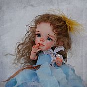 Шарнирная кукла  «Малыш на крыше»