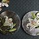 Order  Interior round picture of the Diptych 'Silver and lilies». Fine Art for Joy. Livemaster. . Pictures Фото №3