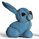 Order Soft toy, forget-me-not hare, felt toy, small toy. izergil. Livemaster. . Stuffed Toys Фото №3