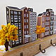 Ключница настенная деревянная Амстердам Голландия Осень. Ключницы настенные. Мастерская вешалок Уютный домик (eduard-olefir). Ярмарка Мастеров.  Фото №5