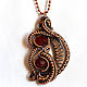 Copper wire wrap pendant with glass beads, Pendants, St. Petersburg,  Фото №1
