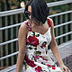 MIDI dress with red roses. Sundresses. Платья LOVARTY. My Livemaster. Фото №5
