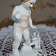 Porcelain figurine of a 'Putto with a dog' Germany. NEUNDORF. Vintage statuettes. Imperia. My Livemaster. Фото №4