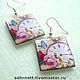 Серьги. Серия "Время и цветы". Серьги классические. Studio Shabby авторские украшения. Ярмарка Мастеров.  Фото №4