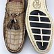 Order Loafers with tassels made of genuine crocodile leather, in beige color!. SHOES&BAGS. Livemaster. . Loafers Фото №3