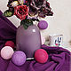 Заказать Тайские фонарики из нитяных шаров ШеббиШик Luxury purple. Елена (shebbyshikk). Ярмарка Мастеров. . Елочные игрушки Фото №3