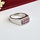Винтаж: Серебряное Кольцо Рубины. Кольца винтажные. Lovevintage2. Интернет-магазин Ярмарка Мастеров.  Фото №2