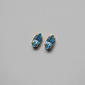 Материалы для творчества handmade. Livemaster - original item Vintage Swarovski crystals 10h5 mm Aquamarine color. Handmade.
