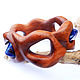 Bracelet wood sodalite Ellada (pyinkado), Bead bracelet, Domodedovo,  Фото №1
