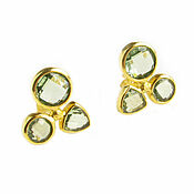 Украшения handmade. Livemaster - original item Peridot earrings, peridot earrings, stud earrings with a stone. Handmade.