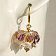 'Mystic Flowers' earrings. Earrings. BeautyGlassByKate(Lampwork) (beauty-glass). My Livemaster. Фото №4