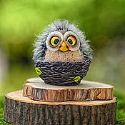 Куклы и игрушки handmade. Livemaster - original item The owl in the nest. Handmade.